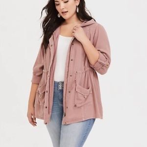 Torrid Size 1 Dusty Rose Anorak
